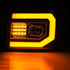 AlphaRex 07-13 GMC 1500HD PRO-Series Proj Headlights Plank Style Matte Blk w/Activ Light/Seq Signal - Striker Modified