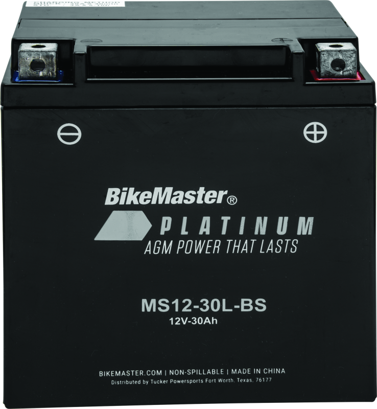 BikeMaster AGM Battery - MS12-30L-BS - Striker Modified