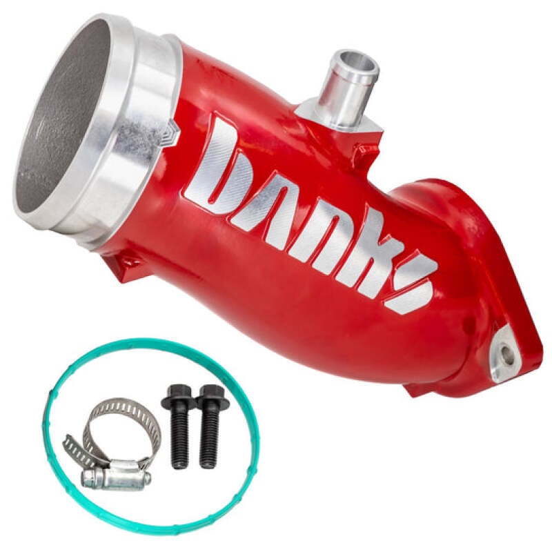 Banks Power 17-24 Chevrolet/GMC 2500/3500 6.6L Duramax L5P Monster-Ram Turbo Inlet Elbow - Red - Striker Modified