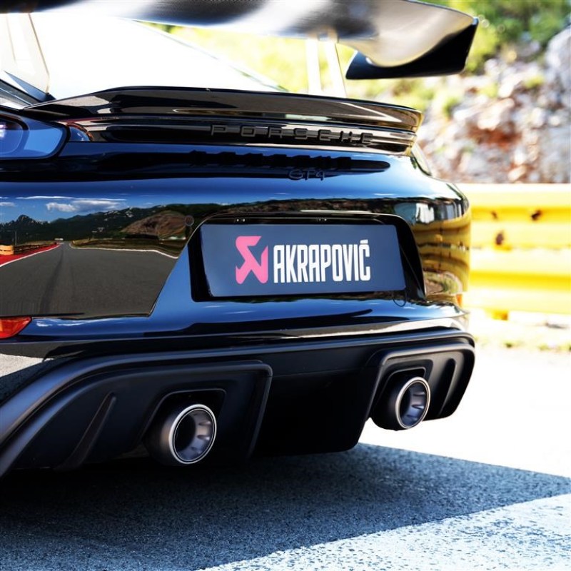 Akrapovic 2020+ Porsche Cayman GT4 (718) Tail Pipe Set (Titanium) - Striker Modified