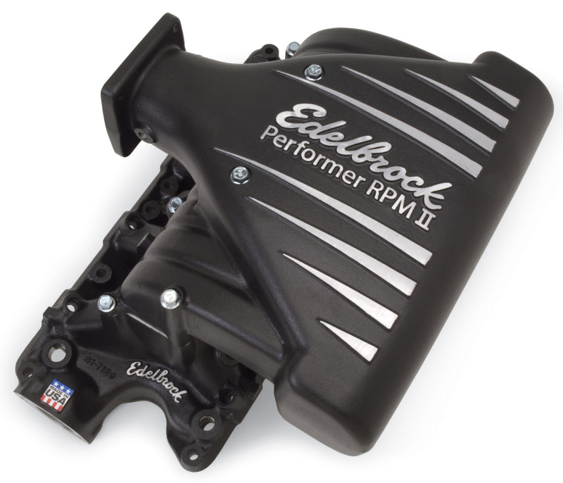 Edelbrock Intake Manifold Ford Mustang 5 0L Performer RPM II Manifold Black Finish - Striker Modified