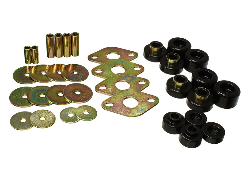 Energy Suspension 01-04 Toyota Tacoma Prerunner Body Bushing Mount Set - Black - Striker Modified