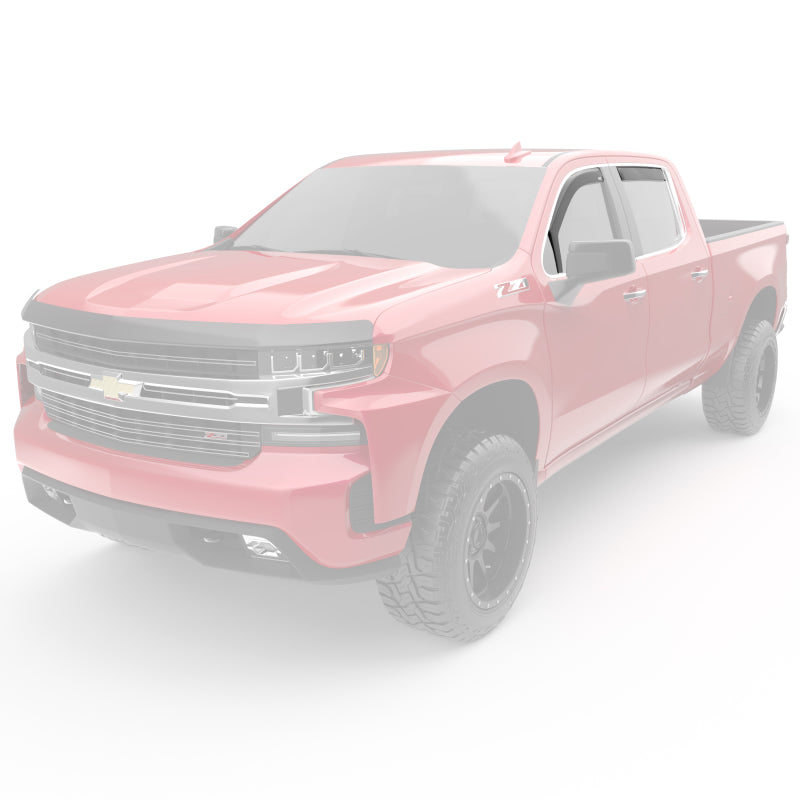 EGR 2019 Chevy 1500 Crew Cab In-Channel Window Visors - Matte - Striker Modified