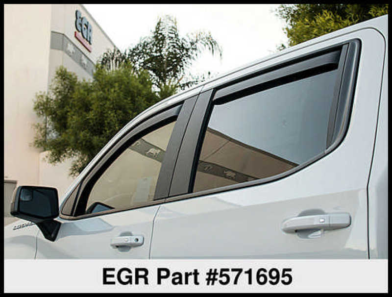 EGR 2019 Chevy 1500 Crew Cab In-Channel Window Visors - Matte - Striker Modified