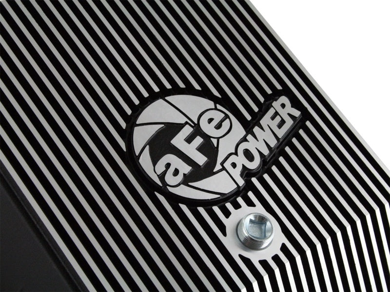 afe Transmission Pan (Black); Ford Diesel Trucks 03-10 V8-6.0/6.4L (td) - Striker Modified