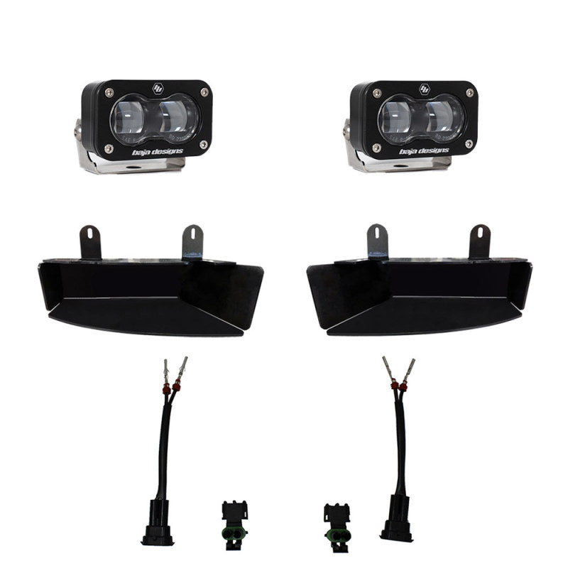 Baja Designs 19-22 Dodge RAM 2500/3500 S2 SAE Fog Pocket Light Kit - Clear - Striker Modified