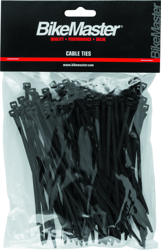 BikeMaster 5.5in Cable Ties (Pack of 100) - Black - Striker Modified
