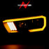 ANZO 2016-2017 Toyota Tacoma Projector Headlights w/ Plank Style Switchback Black w/ Amber w/ DRL - Striker Modified