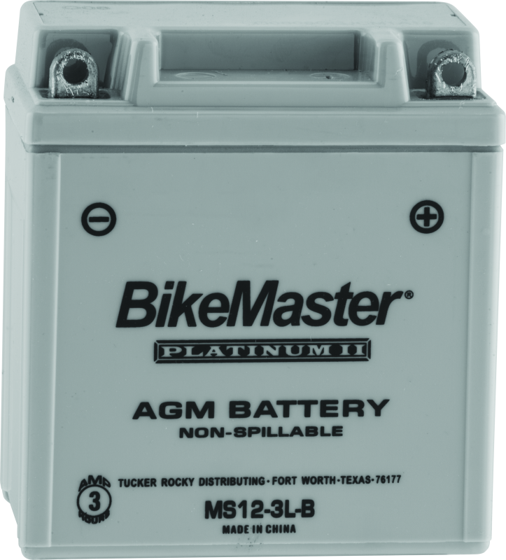 BikeMaster AGM Battery - MS12-3L-B - Striker Modified
