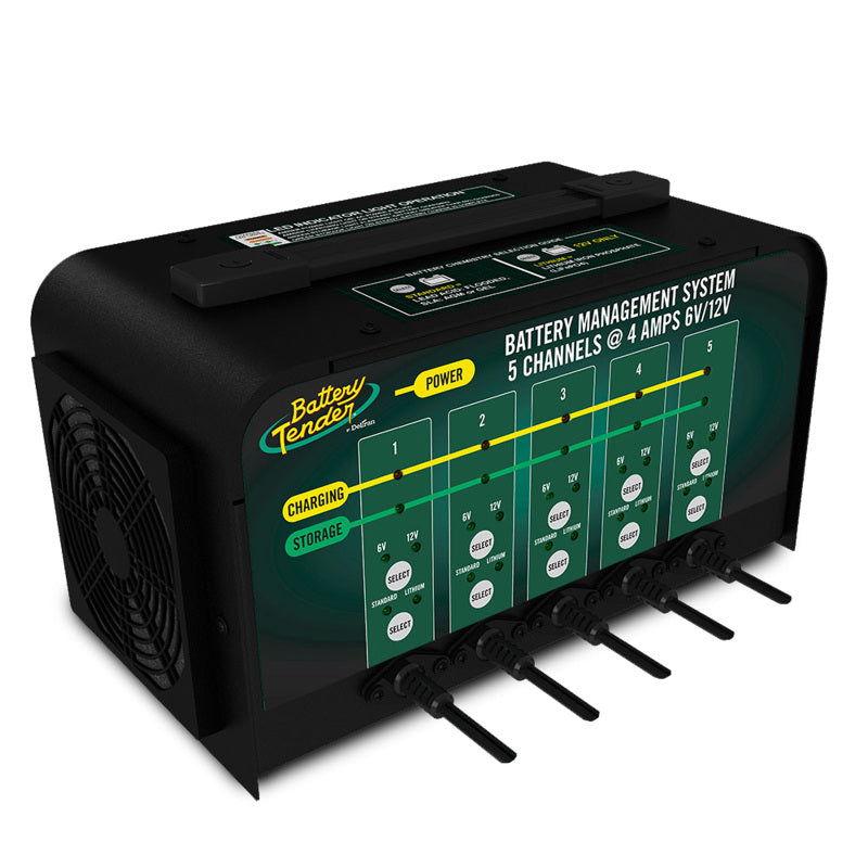 Battery Tender 5 Bank 6V/12V 4AMP Selectable Battery Charger - Striker Modified