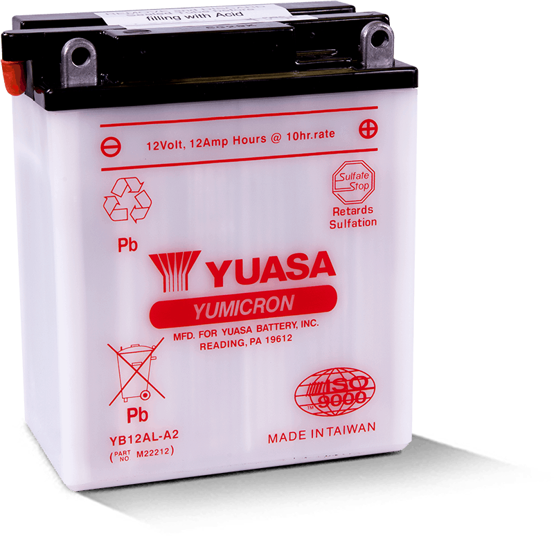 Yuasa YB12AL-A2 Yumicron 12 Volt Battery - Striker Modified