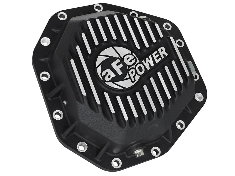 aFe Power Pro Ser Rear Diff Cover Black w/Mach Fins 2017 Ford Diesel Trucks V8-6.7L(td) Dana M275-14 - Striker Modified
