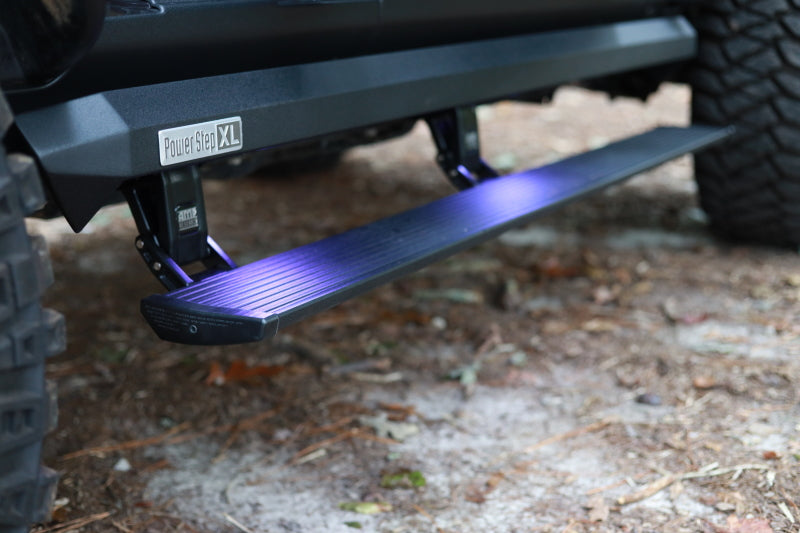 AMP Research 2021 Ford F-150 SuperCrew & 22-23 F-150 Lightning CC PowerStep XL - Black - Striker Modified