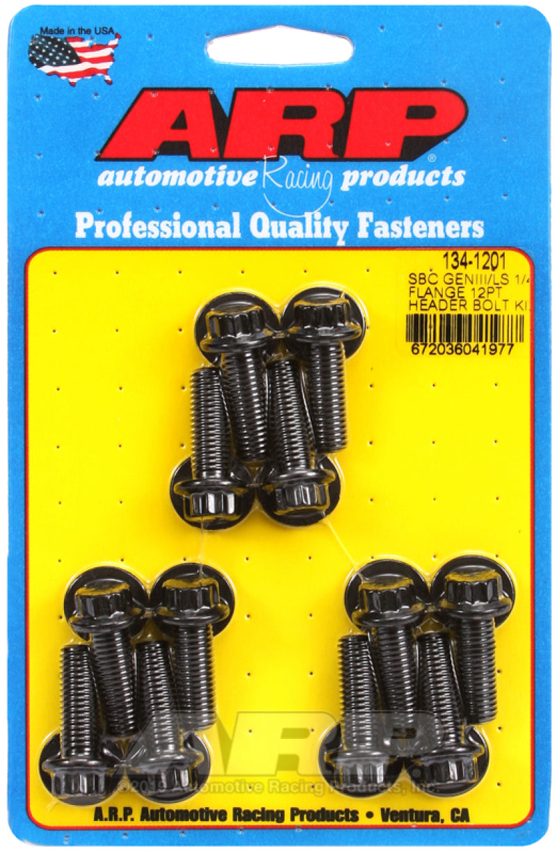 ARP SBC/GENII LS 1/4 Flange 12pt Header Bolt Kit - Striker Modified