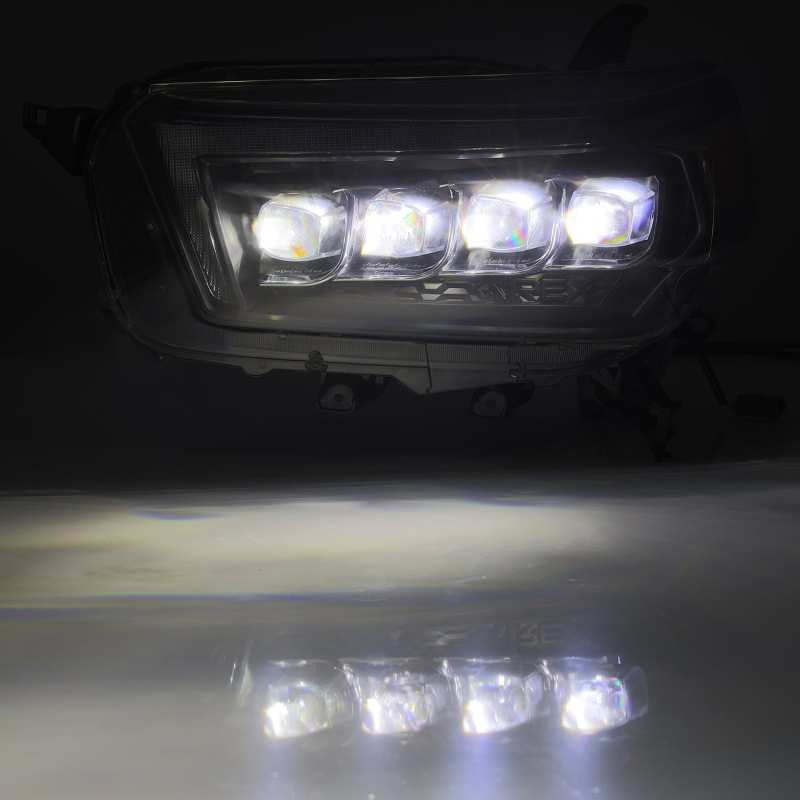 AlphaRex 10-13 Toyota 4Runner NOVA LED Projector Headlights Plank Style Black w/Seq Signal/DRL - Striker Modified