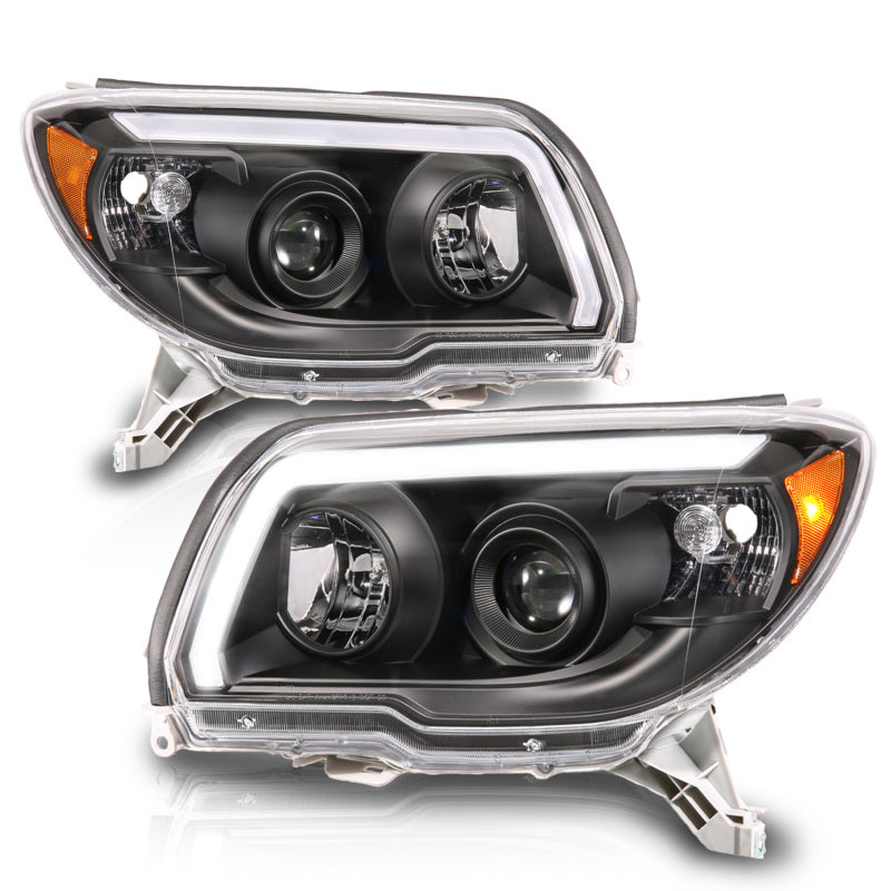 ANZO 06-09 Toyota 4 Runner Projector Headlights Plank Style - Black - Striker Modified
