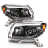 ANZO 06-09 Toyota 4 Runner Projector Headlights Plank Style - Black - Striker Modified