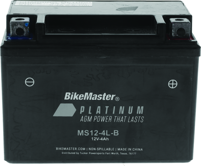 BikeMaster AGM Battery - MS12-4L-B - Striker Modified