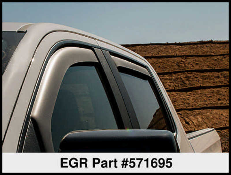 EGR 2019 Chevy 1500 Crew Cab In-Channel Window Visors - Matte - Striker Modified
