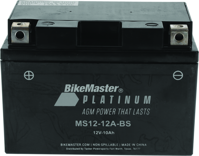 BikeMaster AGM Battery - MS12-12A-BS - Striker Modified