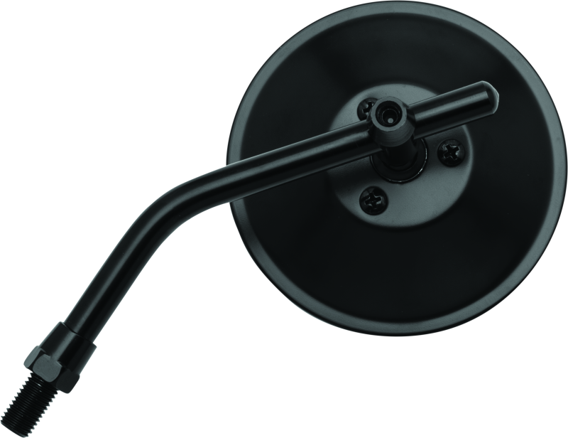 BikeMaster 4in Adjustable Round Mirror 10mm - Each - Black - Striker Modified