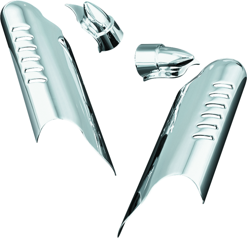 Kuryakyn Lower Leg Deflector Shields 00-13 Touring Chrome - Striker Modified