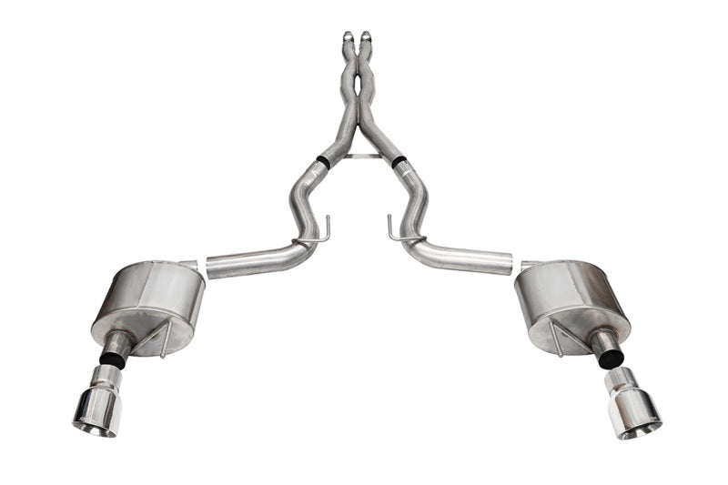 Corsa 2024 Ford Mustang GT Xtreme Cat-Back Exhaust Sys. 3.0in Dual Rear Exit w/4.5in Pro Series Tips - Striker Modified