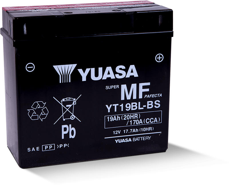 Yuasa YT19BL-BS Maintenance Free AGM 12 Volt Battery (Bottle Supplied) - Striker Modified