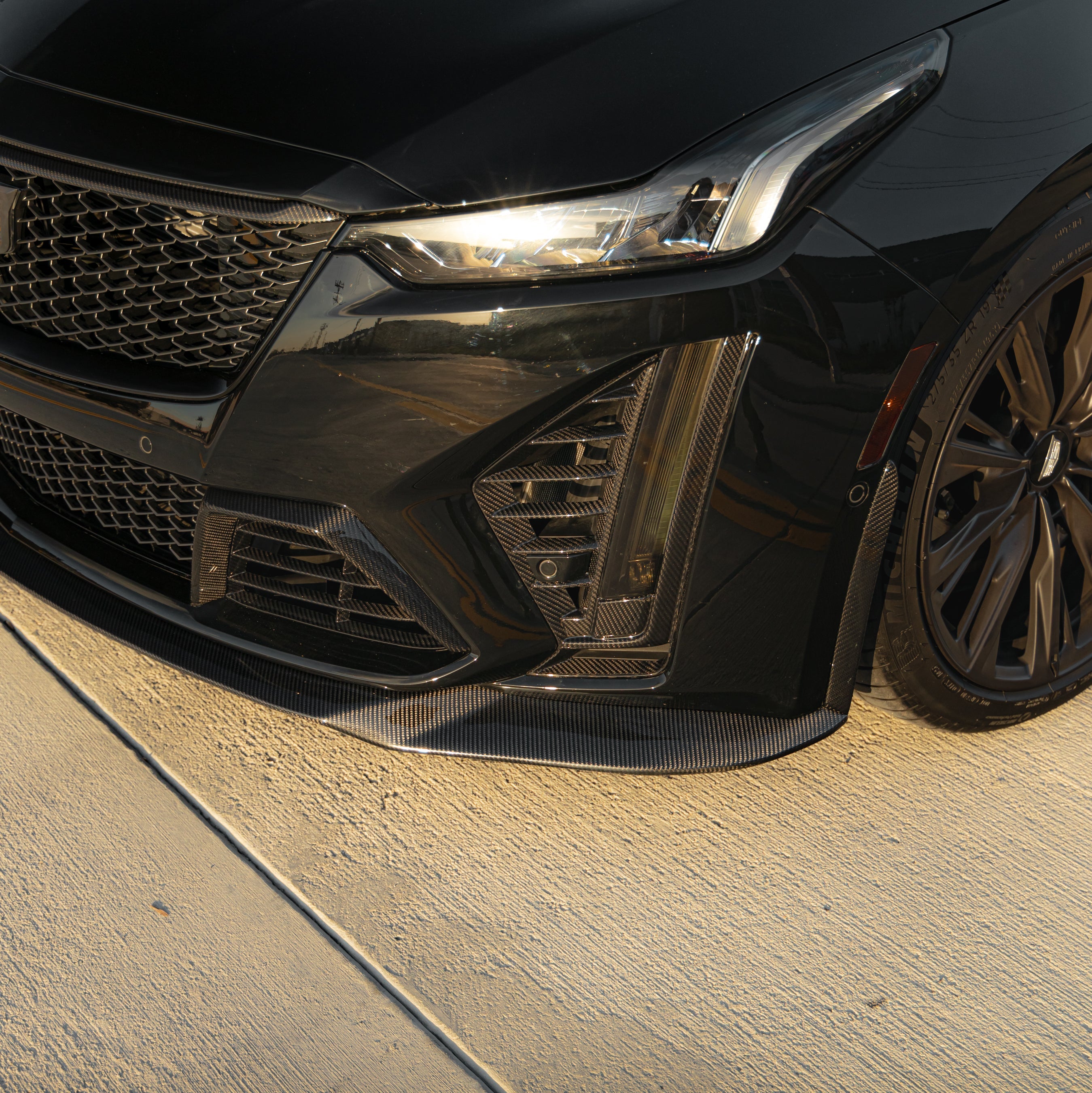 2022-2025 Cadillac CT5-V Blackwing Gloss Carbon Fiber Front Chin Splitter