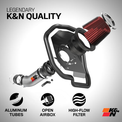 K&N 2024+ Ford Mustang V8 5.0L Typhoon Performance Air Intake System