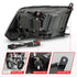 ANZO 09-18 Dodge Ram 1500/2500/3500 LED Plank Style Headlights Switchback + Sequential - Matte Black - Striker Modified