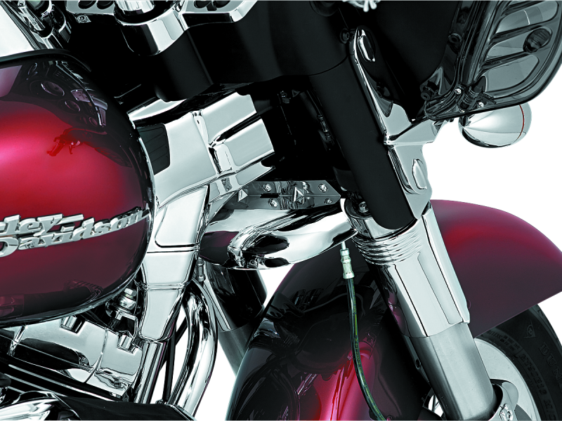 Kuryakyn Lower Tree Wind Deflector 80-13 Touring Chrome - Striker Modified