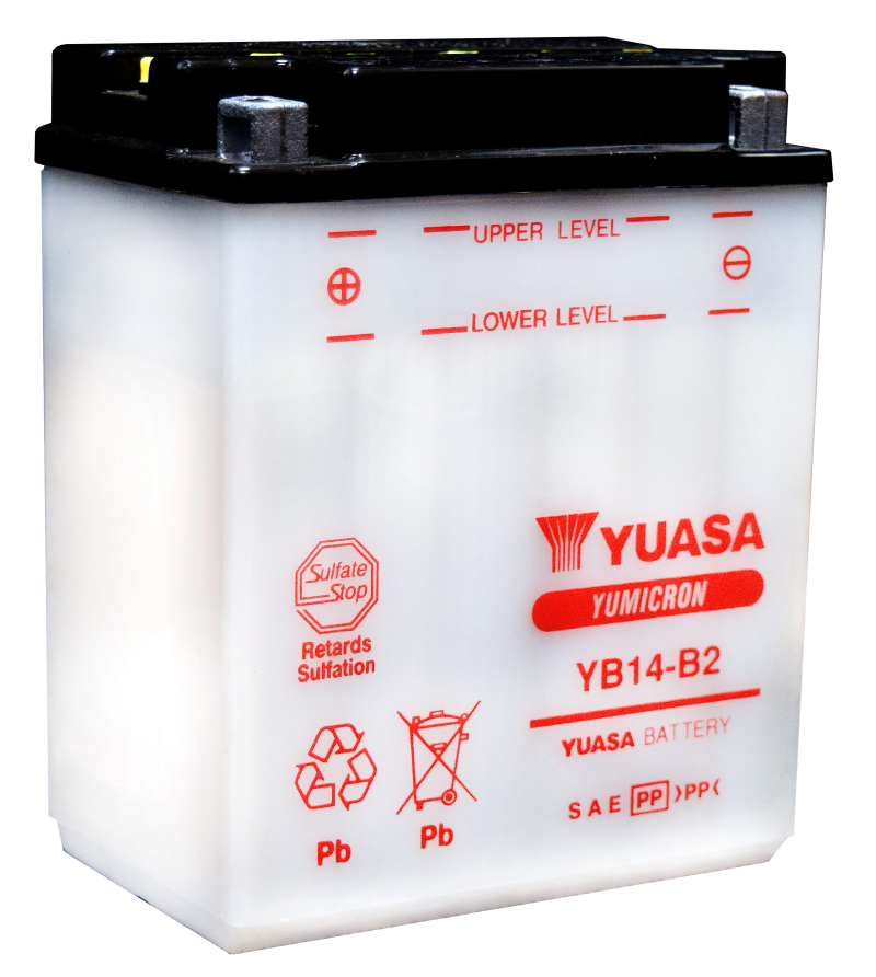 Yuasa YB14-B2 Yumicron CX 12 Volt Battery - Striker Modified