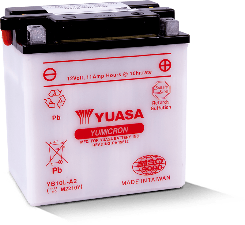 Yuasa YB10L-A2 Yumicron 12 Volt Battery - Striker Modified