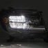 AlphaRex 05-11 Toyota Tacoma LUXX Crystal Headlights Plank Style Alpha Black w/Activation Light/DRL - Striker Modified