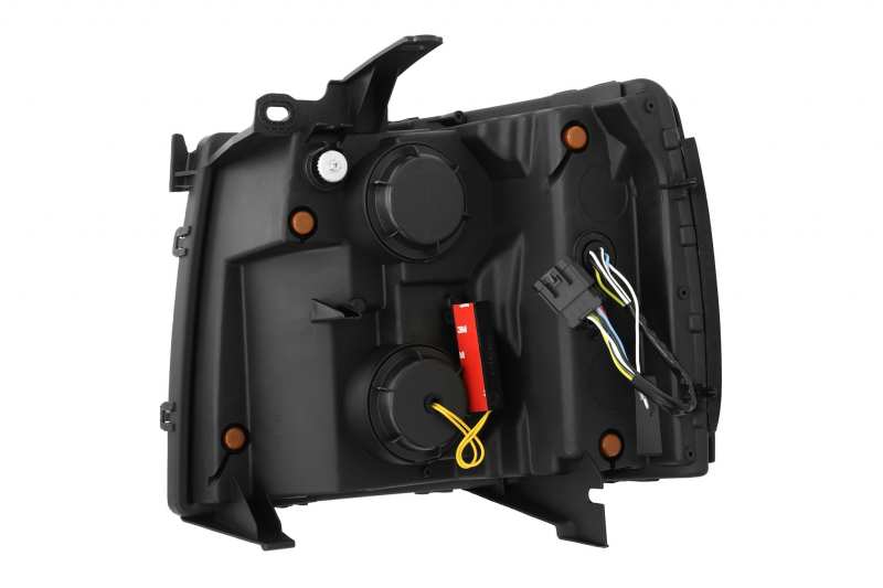 AlphaRex 07-13 Chevy 1500HD(NewBody) NOVA LED Proj Headlight Plank Sty Glos Blk w/Activ Lite/Seq Sig - Striker Modified