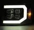 AlphaRex 07-13 GMC 1500HD NOVA LED Proj Headlight Plank Style Gloss Blk w/Activ Light/Seq Signal/DRL - Striker Modified