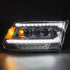 AlphaRex 09-18 Dodge Ram 2500 LUXX LED Proj Headlights Plank Style Chrm w/Activ Light/Seq Signal/DRL - Striker Modified