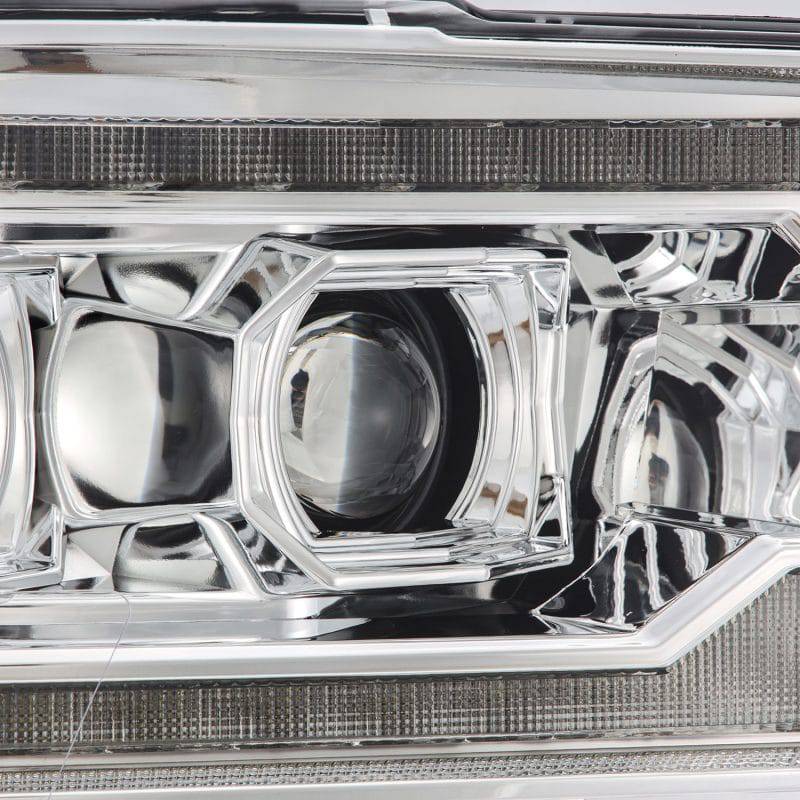 AlphaRex 09-18 Dodge Ram 2500 LUXX LED Proj Headlights Plank Style Chrm w/Activ Light/Seq Signal/DRL - Striker Modified
