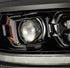 AlphaRex 09-18 Dodge Ram 2500HD LUXX LED Proj Headlights Plank Style Black w/Seq Signal/Smoked DRL - Striker Modified