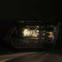 AlphaRex 09-18 Dodge Ram 2500HD LUXX LED Proj Headlights Plank Style Black w/Seq Signal/Smoked DRL - Striker Modified