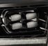 AlphaRex 09-18 Dodge Ram 2500HD LUXX LED Proj Headlights Plank Style Black w/Seq Signal/Smoked DRL - Striker Modified
