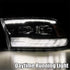 AlphaRex 09-18 Ram 1500HD LUXX Proj Headlight Plnk Style Jet Blk w/Activ Light/Seq Signal/Smoked DRL - Striker Modified