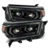 AlphaRex 10-13 Toyota 4Runner LUXX LED Proj Headlights Plank Style Alpha Black w/Seq Signal/DRL - Striker Modified