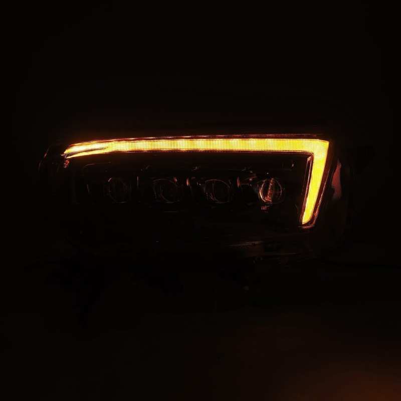 AlphaRex 10-13 Toyota 4Runner NOVA LED Proj Headlights Plank Style Alpha Black w/Seq Signal/DRL - Striker Modified