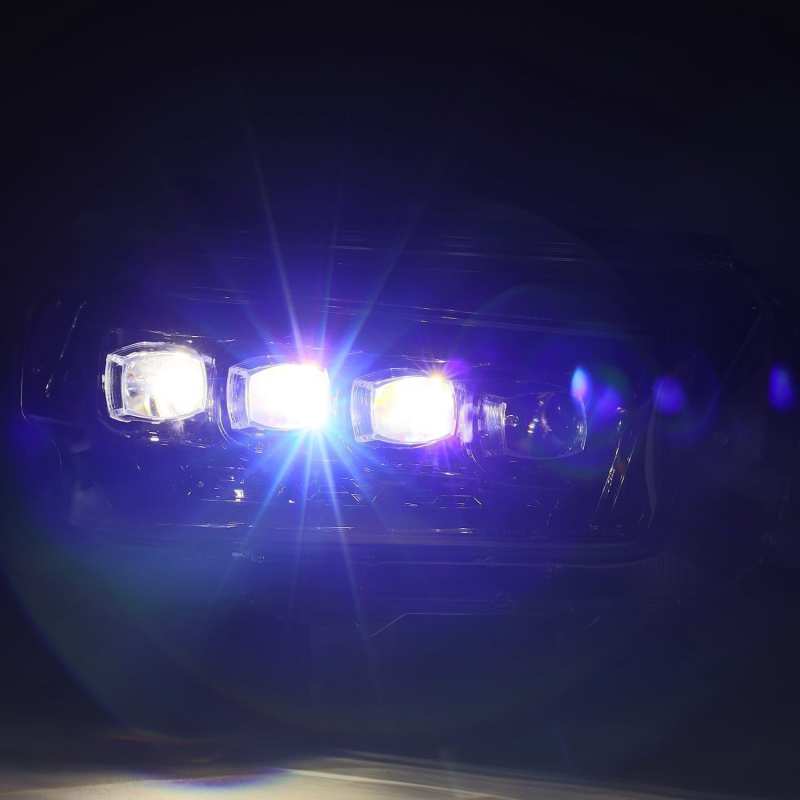 AlphaRex 10-13 Toyota 4Runner NOVA LED Proj Headlights Plank Style Alpha Black w/Seq Signal/DRL - Striker Modified