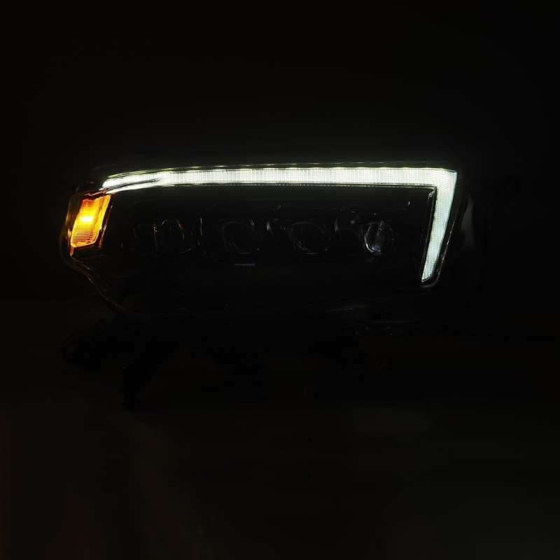 AlphaRex 10-13 Toyota 4Runner NOVA LED Proj Headlights Plank Style Alpha Black w/Seq Signal/DRL - Striker Modified