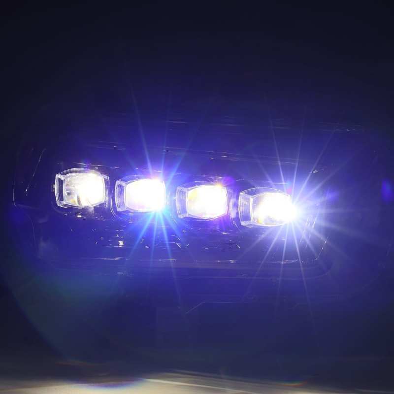 AlphaRex 10-13 Toyota 4Runner NOVA LED Proj Headlights Plank Style Alpha Black w/Seq Signal/DRL - Striker Modified
