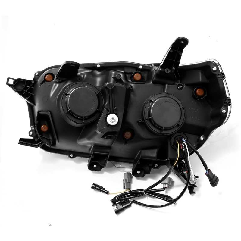 AlphaRex 10-13 Toyota 4Runner NOVA LED Proj Headlights Plank Style Alpha Black w/Seq Signal/DRL - Striker Modified