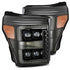 AlphaRex 11-16 Ford F-350 SD NOVA LED Proj Headlights Plank Style Alpha Blk w/Activ Light/Seq Signal - Striker Modified